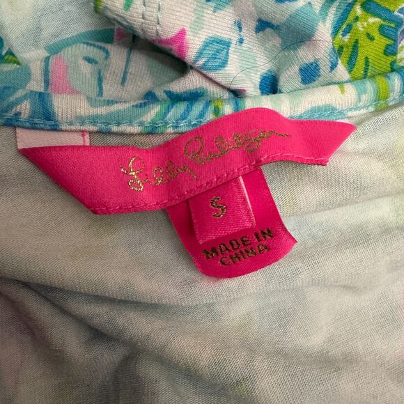 Lilly Pulitzer Analee What A Lovely Place Size Small Romper EUC Blue Pink - Picture 8 of 9